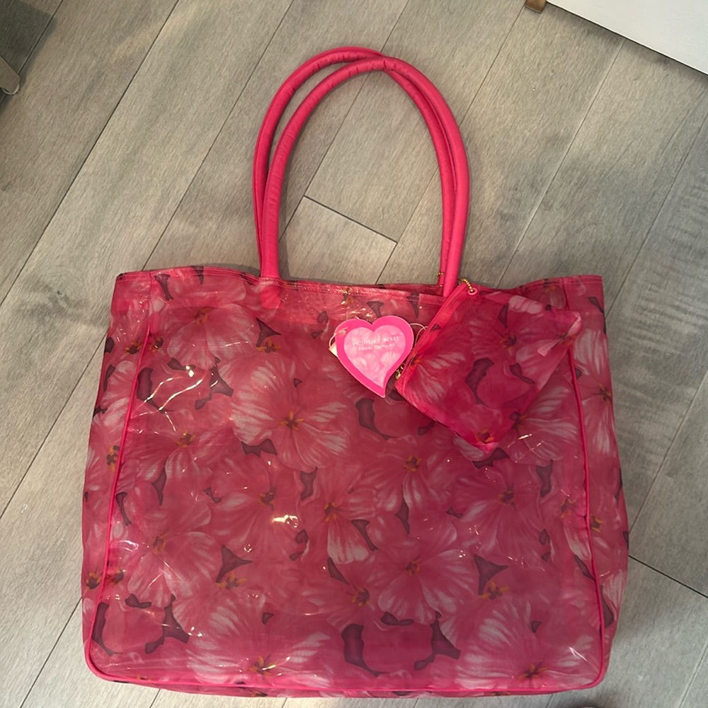 Vintage Victoria’s Secret Carry-All Tote with Matching Zippered Purse.
